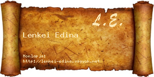 Lenkei Edina névjegykártya
