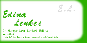 edina lenkei business card